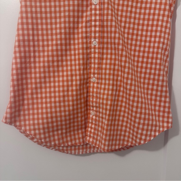 Ralph Lauren Golf Orange Gingham Plaid Sleeveless Blouse Size 4 Women’s - Picture 2 of 7